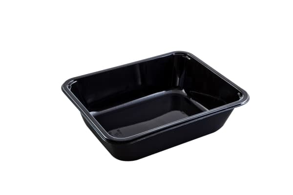 Lokero 1-huone 2227-1F 1660 ml 227x178x59 mm CPET Musta,336 kpl/pakkaus