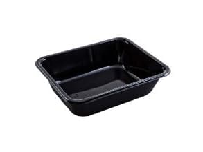 Lokero 1-huone 2227-1F 1660 ml 227x178x59 mm CPET Musta,336 kpl/pakkaus