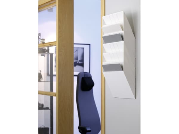 HOLDBAR FLEXIBOXX - Litteraturholder - veggmonterbar - 6 rom - for A4 - svart
