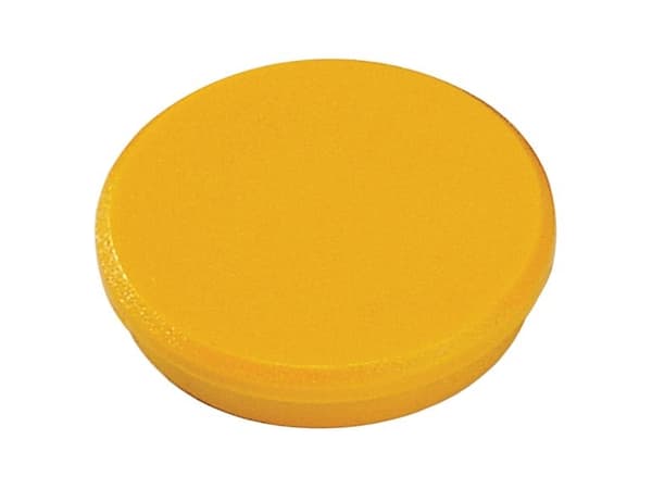 Magneetti Dahle 38mm rund gul 10stk/pak 2,5kg bærekraft - (10 stk.)
