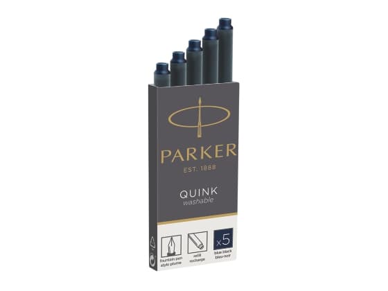 Parker 1950385, Svart, Blå, Grå, Fontenepenn, 5 stykker