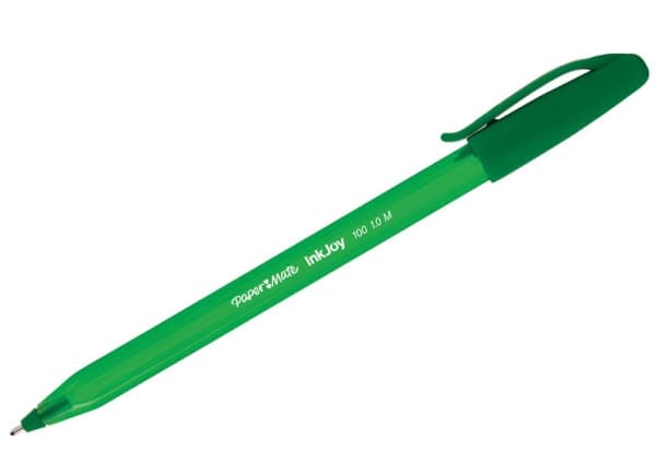 Papermate InkJoy 100, Klämma, Kulspetspenna, pinnformad, Grön, 50 styck