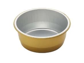 Aluminiumbricka 290 ml Ø111x43 mm Round Gold,115 st/pk