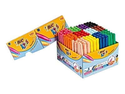 BIC Kids Visacolor XL färgpennor - med extra bred spets - ass. färger - (144 st.)