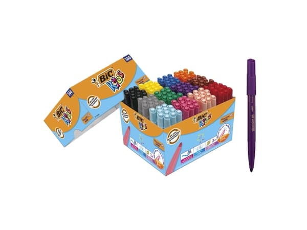BIC Kids Visacolor XL färgpennor - med extra bred spets - ass. färger - (144 st.)