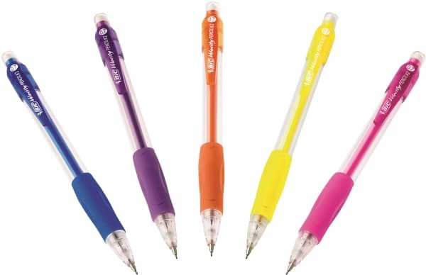 BIC Velocity, Flerfarget, Blå, Oransje, Rosa, Lilla, Gult, 2HB, 0,7 mm, Rund, Uttrekkbar