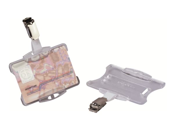 ID-kortholder Durable, med clip, til 1 kort, pakke a 25 stk.