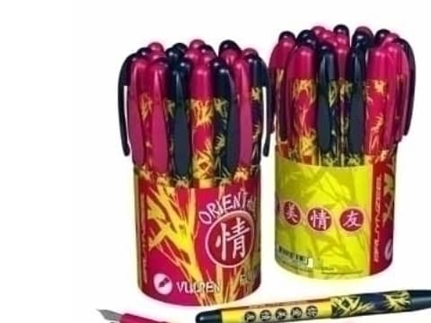 Engangsfyldepen Pilot V-pen medium, blå