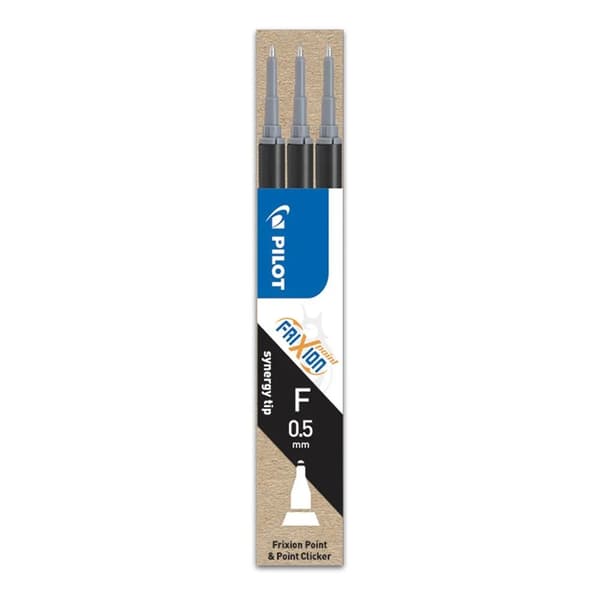 Pilot FriXion Point - Påfyll - svart - 0.5 mm (en pakke 3) - for P/N: BL-FRP5-B