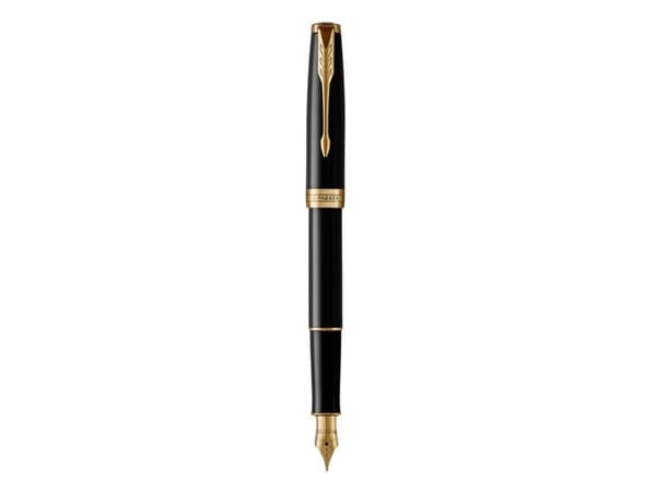 Parker 1931495, Musta, Kulta, Sininen, Kulta, Lakka, Pyöreä kärki, Kultapinnoitettu teräs, Keskikokoinen
