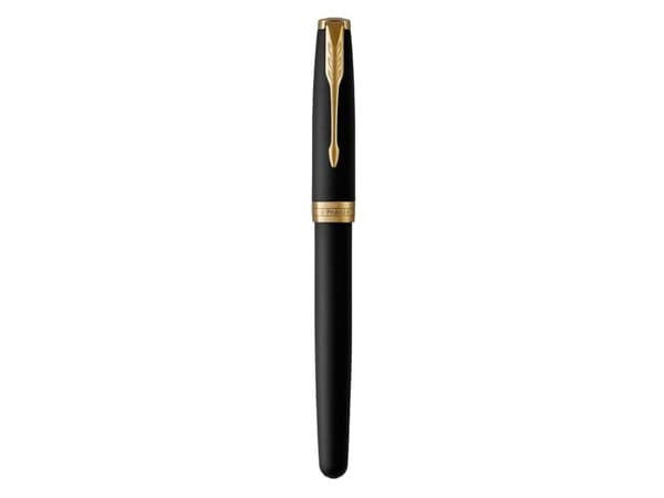 Parker 1931517, Svart, Guld, Blå, Guld, Lack, Rund spets, Guldpläterad stål, Medium