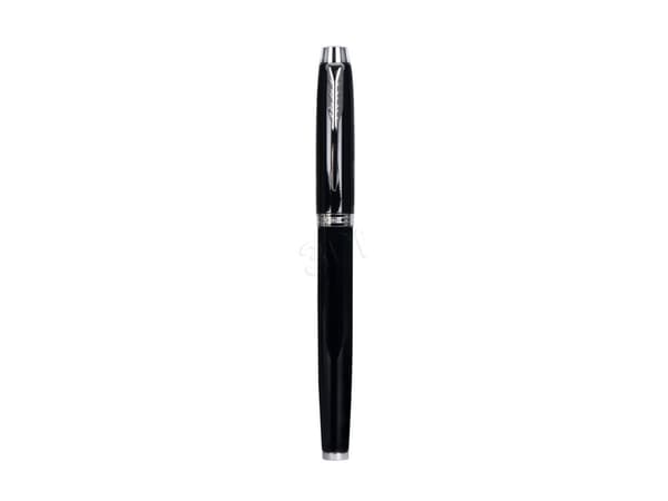 Parker IM, Svart, Krom, Påfyllning med bläckpatronssystem, Blå, Gjuten aluminium, mässing, Metall, Rund spets, Rostfritt stål