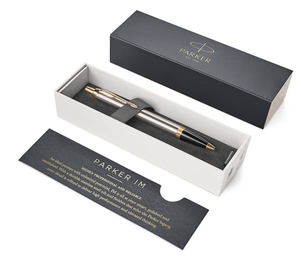 Parker IM, Klämma, Fastklämbar, indragbar kulspetspenna, Påfyllnadsbar, Blå, 1 styck