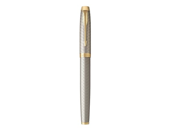 Parker IM, Guld, Silver, Påfyllning med bläckpatronssystem, Blå, Gjuten aluminium, mässing, Metall, Rund spets, Rostfritt stål