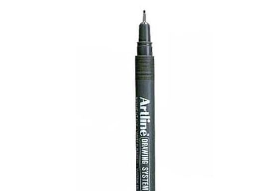 Artline Drawing System 0.8, Svart, Svart, 1 styck