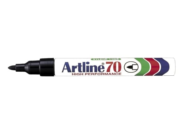 Marker Artline 70 permanent sort 1,5mm - (12 stk.)