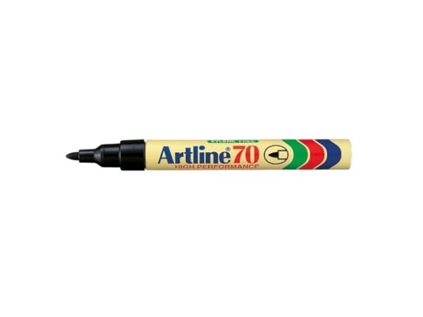 Marker Artline 70 permanent sort 1,5mm - (12 stk.)