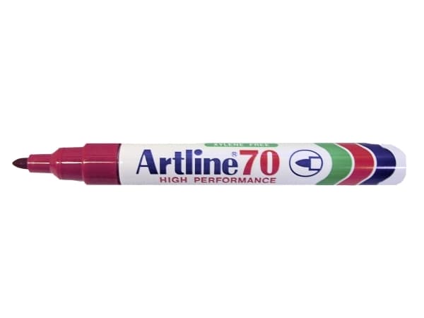 Marker Artline 70 permanent rød 1,5mm - (12 stk.)