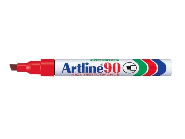 Marker Artline® 90 permanent rød 2-5mm - (12 stk.)