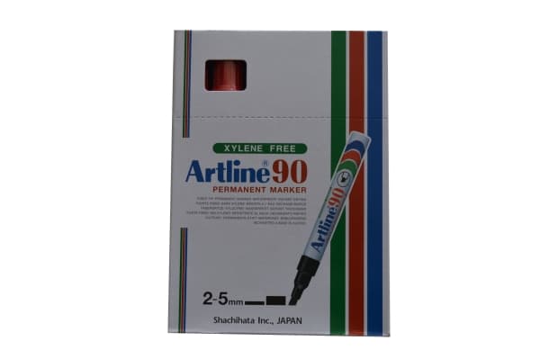 Marker Artline® 90 permanent rød 2-5mm - (12 stk.)