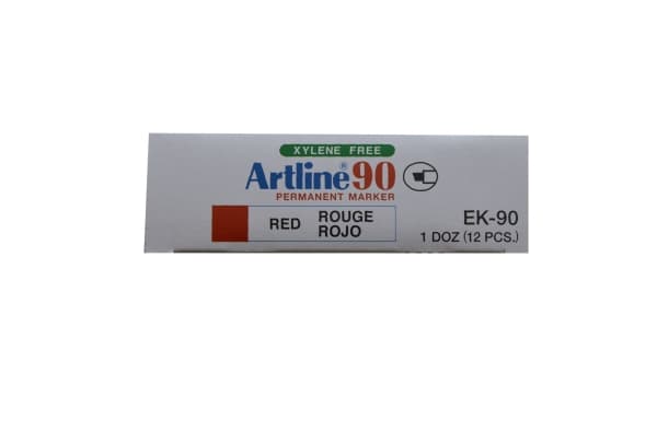Marker Artline® 90 permanent rød 2-5mm - (12 stk.)