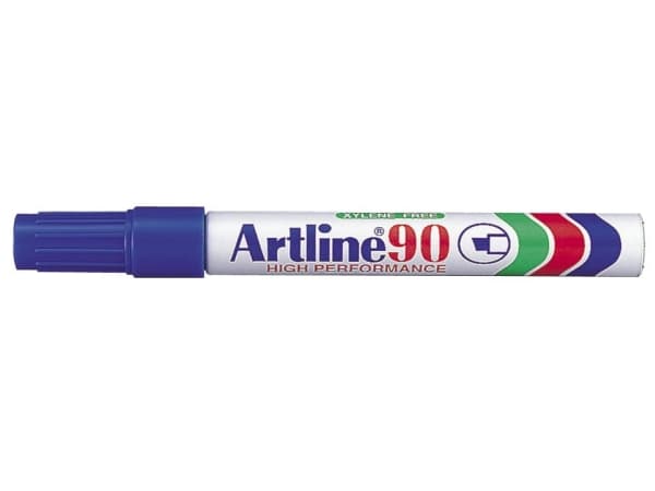 Marker Artline 90 permanent blå 2-5mm - (12 stk.)
