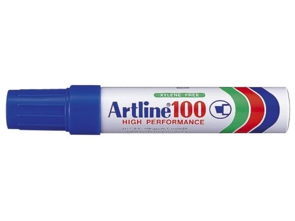 Marker Artline® 100 permanent blå 7,5-12mm - (6 stk.)