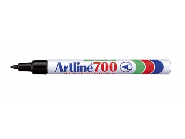 Marker Artline® 700 permanent sort 0,7mm - (12 stk.)