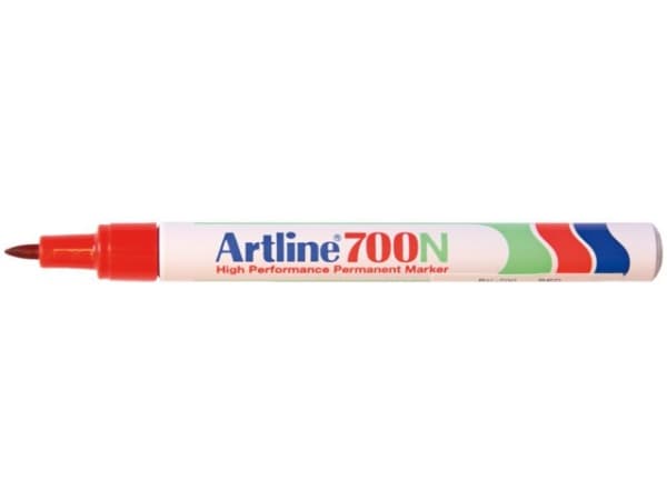 Marker Artline® 700 permanent rød 0,7mm - (12 stk.)