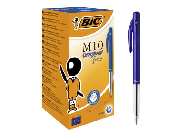 Kuglepen BIC Clic M10 blå Fine - (50 stk.)