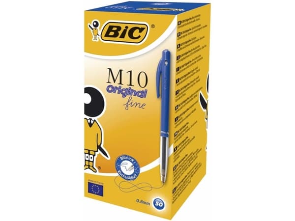 Kuglepen BIC Clic M10 blå Fine - (50 stk.)