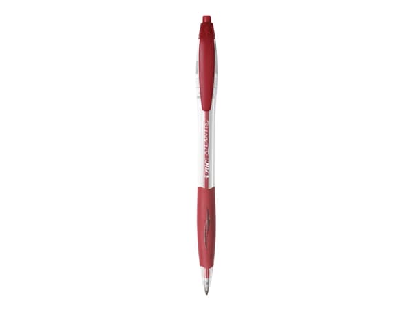 BIC ATLANTIS - Kulspetspenna - röd - 1 mm - medel - indragbar (paket om 12)