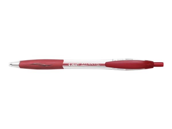 BIC ATLANTIS - Kulspetspenna - röd - 1 mm - medel - indragbar (paket om 12)