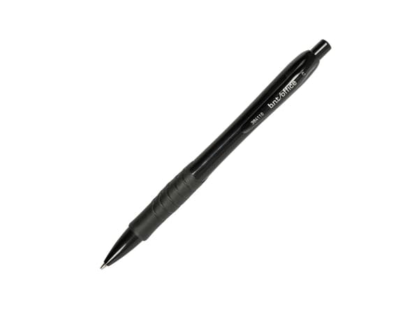 Pencil sort 0,7mm m/click gummigreb viskelæder - (12 stk.)