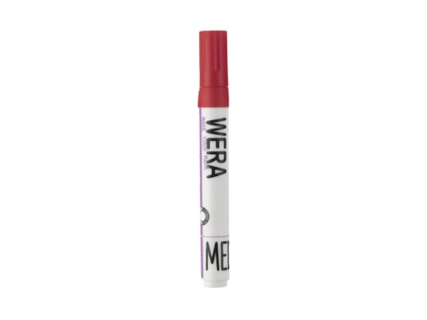 Marker WERA rød permanent rund spids 2mm - (12 stk.)