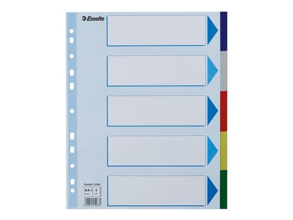 Esselte - Inndeler - 5 deler - for A4 Maxi - med fliker - for P/N: 48083, 48086, 48087