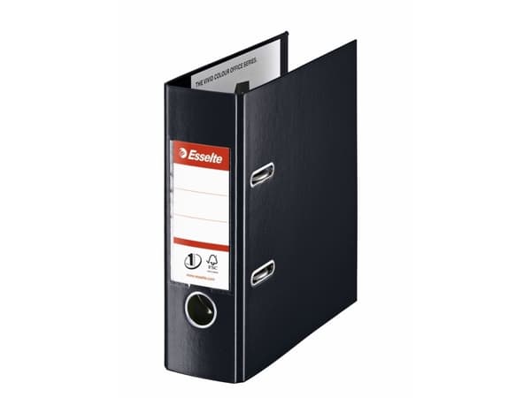 Brevordner Esselte No.1 sort A5 75 mm bred - (20 stk.)