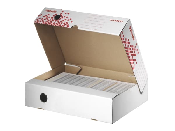 Esselte Speedbox - Boksfil - bokryggbredde: 80 mm - for A4, Foolscap - hvit
