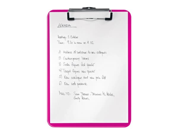 Leitz WOW - Utklippstavle - for A4 - kapasitet: 80 ark - metallisk rosa