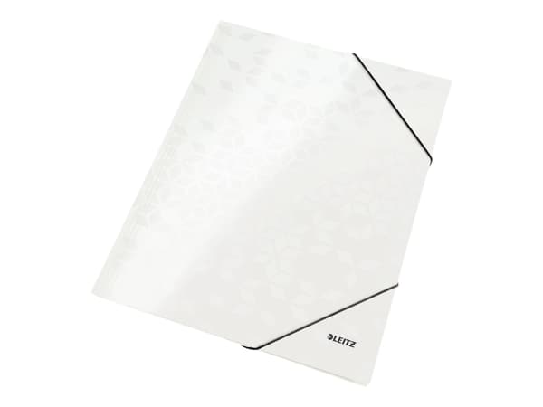 Leitz WOW - 3-fliksmappe - for A4 (210 x 297 mm) - kapasitet: 250 ark - glansperlehvitt