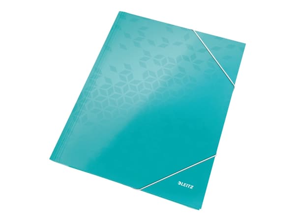 Leitz WOW - 3-fliksmappe - for A4 (210 x 297 mm) - kapasitet: 250 ark - isblå