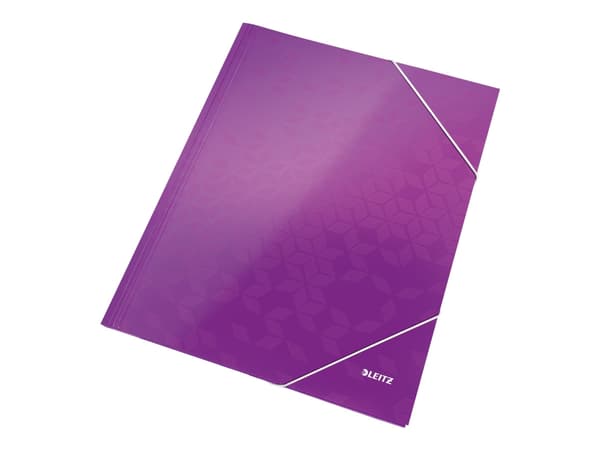Leitz WOW - 3-fliksmappe - for A4 (210 x 297 mm) - kapasitet: 250 ark - fiolett
