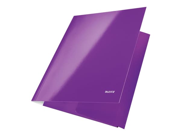 Leitz WOW - 3-fliksmappe - for A4 (210 x 297 mm) - kapasitet: 250 ark - fiolett