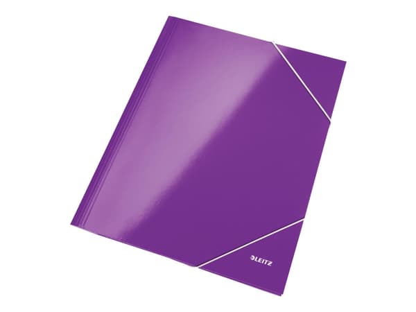 Leitz WOW - 3-fliksmappe - for A4 (210 x 297 mm) - kapasitet: 250 ark - fiolett