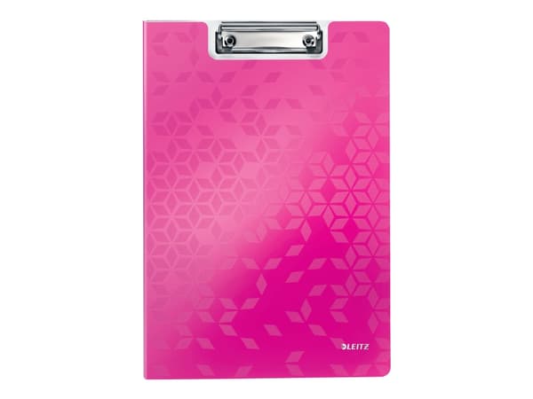 Leitz WOW - Notatbrettmappe - for A4 (210 x 297 mm) - kapasitet: 75 ark - metallisk rosa