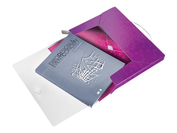 Leitz WOW - Boxfil - ryggbredd: 30 mm - för A4 - kapacitet: 250 ark - lila metallic