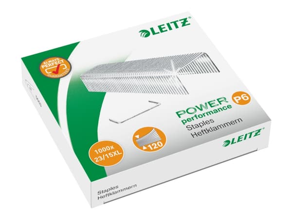 Leitz Power Performance P6 - Stifter - 23/15XL - 15 mm - galvanisert stål - pakke av 1000 - for Rapid Fashion HD110, HD210
