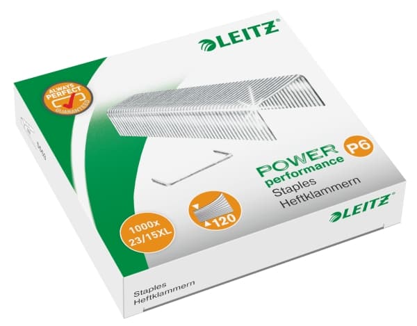 Leitz Power Performance P6 - Stifter - 23/15XL - 15 mm - galvanisert stål - pakke av 1000 - for Rapid Fashion HD110, HD210