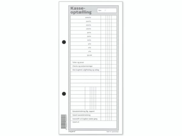 Kasseblok 100bl 100x210mm 92 2200 90 - (10 stk.)