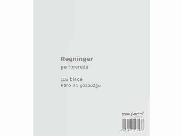 Regningsblok 100bl 126x148mm 92 2202 30 - (10 stk.)
